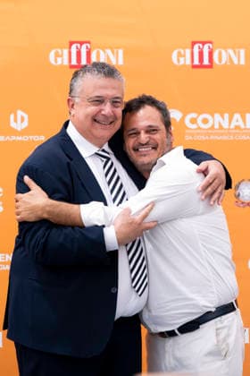 July 20, 2026, Giffoni Valle Piana, Salerno, Italy: Major of Rizziconi Antonino Bartuccio and italian actor Antonio Gerardi attends the photocall at 56th Giffoni Film Festival 2026 in Giffoni Valle Piana, Salerno, Italy on July 20, 2026. Giffoni Valle Piana Italy - ZUMAl175 20260720_zip_l175_021 Copyright: xFrancescoxLucianox