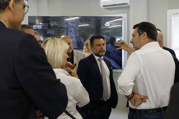 News - Matteo Salvini Visits Raccordo A4-Valtrompia CONCESIO, ITALY - JULY 20: Matteo Salvini, Vice President of the Council of Ministers of the Italian Republic and Minister of Infrastructure and Transport during the technical inspection at the construction site of the Raccordo Autostradale A4 - Valtrompia, at Codolazza base camp on July 20, 2026 in Concesio near Brescia, Italy. The motorway link between the A4 motorway and Valtrompia is a strategic infrastructure managed by Anas, aimed at connecting the main motorway network with the industrial hubs and urban centres of the Brescia valley. Concesio Brescia Italy Copyright: xRichardxMorganox xLiveMediax LPN_2574719