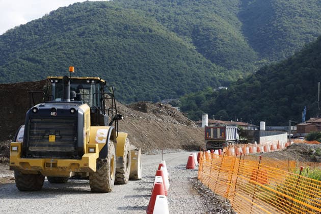 News - Matteo Salvini Visits Raccordo A4-Valtrompia CONCESIO, ITALY - JULY 20: A general view of site during the technical inspection at the construction site of the Raccordo Autostradale A4 - Valtrompia, at Codolazza base camp on July 20, 2026 in Concesio near Brescia, Italy. The motorway link between the A4 motorway and Valtrompia is a strategic infrastructure managed by Anas, aimed at connecting the main motorway network with the industrial hubs and urban centres of the Brescia valley. Concesio Brescia Italy Copyright: xRichardxMorganox xLiveMediax LPN_2574690