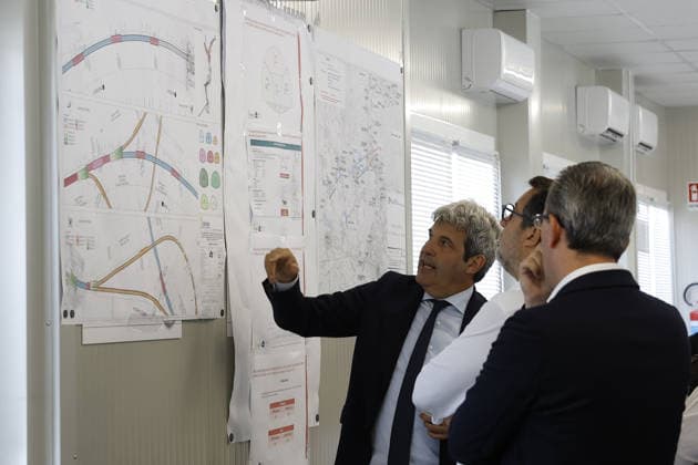 News - Matteo Salvini Visits Raccordo A4-Valtrompia CONCESIO, ITALY - JULY 20: Matteo Salvini, Vice President of the Council of Ministers of the Italian Republic and Minister of Infrastructure and Transport and Matteo Castiglioni during the technical inspection at the construction site of the Raccordo Autostradale A4 - Valtrompia, at Codolazza base camp on July 20, 2026 in Concesio near Brescia, Italy. The motorway link between the A4 motorway and Valtrompia is a strategic infrastructure managed by Anas, aimed at connecting the main motorway network with the industrial hubs and urban centres of the Brescia valley. Concesio Brescia Italy Copyright: xRichardxMorganox xLiveMediax LPN_2574692