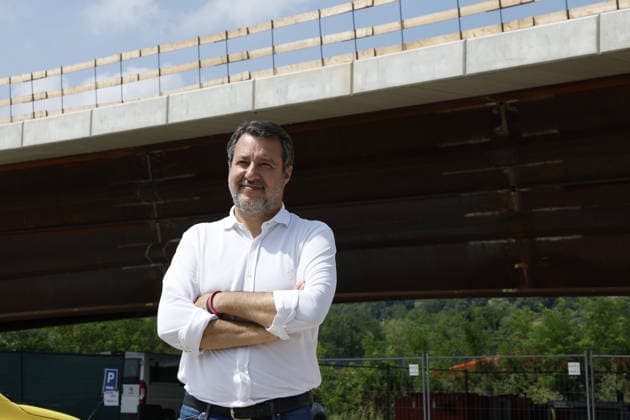 News - Matteo Salvini Visits Raccordo A4-Valtrompia CONCESIO, ITALY - JULY 20: Matteo Salvini, Vice President of the Council of Ministers of the Italian Republic and Minister of Infrastructure and Transport during the technical inspection at the construction site of the Raccordo Autostradale A4 - Valtrompia, at Codolazza base camp on July 20, 2026 in Concesio near Brescia, Italy. The motorway link between the A4 motorway and Valtrompia is a strategic infrastructure managed by Anas, aimed at connecting the main motorway network with the industrial hubs and urban centres of the Brescia valley. Concesio Brescia Italy Copyright: xRichardxMorganox xLiveMediax LPN_2574738