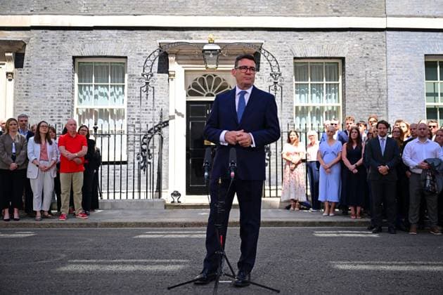 Andy Burnham becomes Prime Minister, Downing Street, London, UK - 20 Jul 2026 Andy Burnham gives his inaugural speech as Prime Minister outside No.10 Downing Street Andy Burnham becomes Prime Minister, Downing Street, London, UK - 20 Jul 2026, Credit:Victoria Jones Shutterstock PA ROTA - B68 Avalon United Kingdom, London, Downing Street  Copyright: xVictoriaxJones Shutterstockx xPAxROTAx-xB68x xAvalonx 1117551770