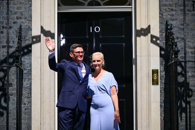 Andy Burnham becomes Prime Minister, Downing Street, London, UK - 20 Jul 2026 Prime Minister Andy Burnham and wife Marie-France van Heel at No.10 Downing Street Andy Burnham becomes Prime Minister, Downing Street, London, UK - 20 Jul 2026, Credit:Victoria Jones Shutterstock PA ROTA - B68 Avalon United Kingdom, London, Downing Street  Copyright: xVictoriaxJones Shutterstockx xPAxROTAx-xB68x xAvalonx 1117551788