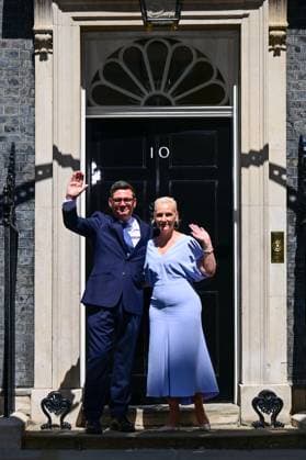 Andy Burnham becomes Prime Minister, Downing Street, London, UK - 20 Jul 2026 Prime Minister Andy Burnham and wife Marie-France van Heel at No.10 Downing Street Andy Burnham becomes Prime Minister, Downing Street, London, UK - 20 Jul 2026, Credit:Victoria Jones Shutterstock PA ROTA - B68 Avalon United Kingdom, London, Downing Street  Copyright: xVictoriaxJones Shutterstockx xPAxROTAx-xB68x xAvalonx 1117551814
