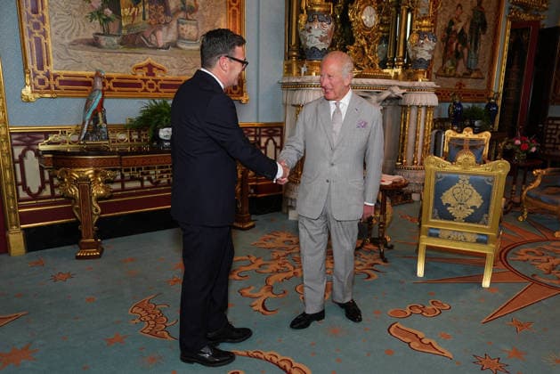 Andy Burnham becomes new PM King Charles III welcomes Andy Burnham, during an audience at Buckingham Palace, London, where he invited the leader of the Labour Party to become Prime Minister and form a new government. Picture date: Monday July 20, 2026., Credit:Aaron Chown PA ROTA - B68 Avalon UK, London  Copyright: xAaronxChownx xPAxROTAx-xB68x xAvalonx 1117556409