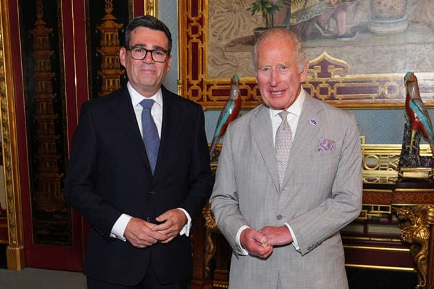 Andy Burnham becomes new PM King Charles III welcomes Andy Burnham, during an audience at Buckingham Palace, London, where he invited the leader of the Labour Party to become Prime Minister and form a new government. Picture date: Monday July 20, 2026., Credit:Aaron Chown PA ROTA - B68 Avalon UK, London  Copyright: xAaronxChownx xPAxROTAx-xB68x xAvalonx 1117556449
