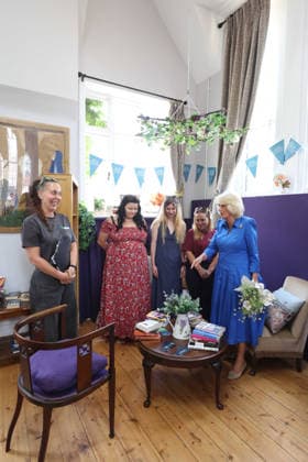 Royal visit to Emmaus Norfolk and Waveney Queen Camilla meeting companions during a visit to Emmaus Norfolk and Waveney charity in Bungay, Norfolk, which offers a home, work opportunities and support to people experiencing homelessness. Picture date: Monday July 20, 2026. PA Photo., Credit:Chris Radburn PA ROTA - B68 Avalon UK, Bungay  Copyright: xChrisxRadburnx xPAxROTAx-xB68x xAvalonx 1117561659