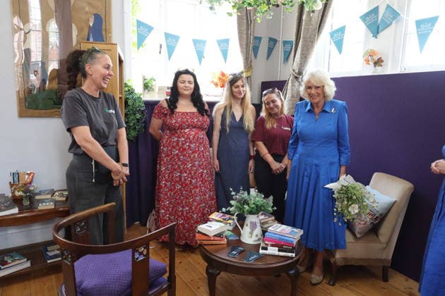 Royal visit to Emmaus Norfolk and Waveney Queen Camilla meeting companions during a visit to Emmaus Norfolk and Waveney charity in Bungay, Norfolk, which offers a home, work opportunities and support to people experiencing homelessness. Picture date: Monday July 20, 2026. PA Photo., Credit:Chris Radburn PA ROTA - B68 Avalon UK, Bungay  Copyright: xChrisxRadburnx xPAxROTAx-xB68x xAvalonx 1117561682