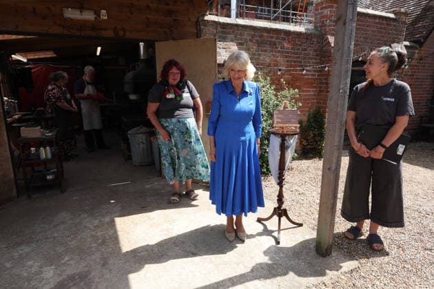 Royal visit to Emmaus Norfolk and Waveney Queen Camilla during a visit to Emmaus Norfolk and Waveney charity in Bungay, Norfolk, which offers a home, work opportunities and support to people experiencing homelessness. Picture date: Monday July 20, 2026. PA Photo., Credit:Chris Radburn PA ROTA - B68 Avalon UK, Bungay  Copyright: xChrisxRadburnx xPAxROTAx-xB68x xAvalonx 1117561690