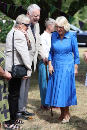 Royal visit to Emmaus Norfolk and Waveney Queen Camilla meeting Terry Waite during a visit to Emmaus Norfolk and Waveney charity in Bungay, Norfolk, which offers a home, work opportunities and support to people experiencing homelessness. Picture date: Monday July 20, 2026. PA Photo., Credit:Chris Radburn PA ROTA - B68 Avalon UK, Bungay  Copyright: xChrisxRadburnx xPAxROTAx-xB68x xAvalonx 1117561780