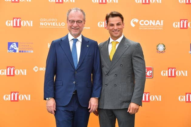 IPA86843323 - Giffoni Vallepiana Giffoni Festival 2026. Pictured: Giorgio Mule and Jacopo Gubitosi  Copyright: xVincenzoxLandix xVincenzoxLandix 86843323