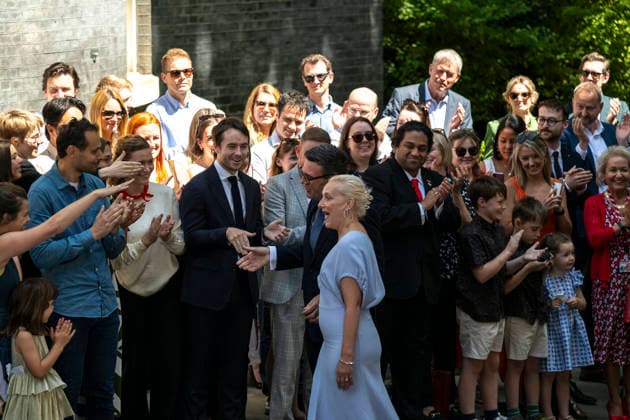 July 20, 2026, London, London, UK: LONDON, UK. Andy Burnham, the new Prime Minister, arrives with wide Marie-France van Heel, to give his first speech in Downing Street, replacing Sir Keir Starmer and becoming BritainÃ¢â‚¬â ¢s seventh Prime Minister in ten years. London UK  - ZUMAl94_ 20260720_zaf_l94_089 Copyright: xStephenxChungx
