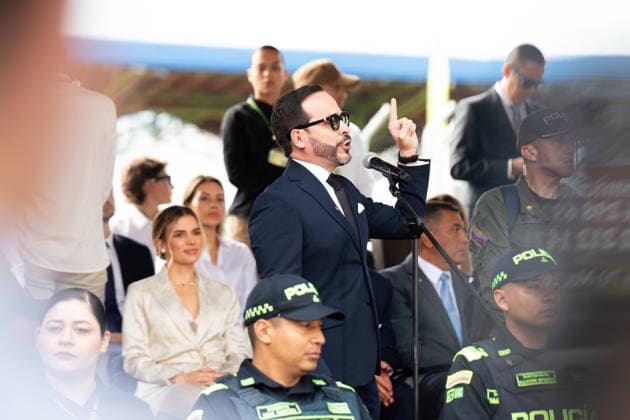 July 20, 2026, Medellin, Antioquia, Colombia: Colombia s president-elect Abelardo De la Espriella takes part during the Independence Day of Colombia military parade in Medellin, Colombia on July 20, 2026. Medellin Colombia  - ZUMAvp1_ 20260720_zia_vp1_019 Copyright: xCamiloxMorenox