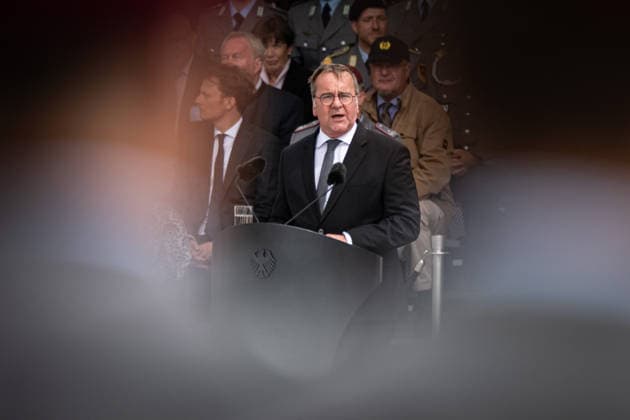 Berlin, Feierliches Gelöbnis im BMVg Feierliches Gelöbnis im Bundesministerium der Verteidigung am 20.07.2026 anlässlich des 82. Jahrestages des 20. Juli 1944. Im Bild: Bundesminister der Verteidigung Boris Pistorius bei seiner Rede. Berlin Bundesministerium der Verteidigung Berlin Deutschland *** Berlin, Ceremonial Oath-Taking at the Federal Ministry of Defense Ceremonial oath-taking at the Federal Ministry of Defense on July 20, 2026, marking the 82nd anniversary of July 20, 1944. Pictured: Federal Minister of Defense Boris Pistorius delivering his speech Berlin Federal Ministry of Defense Berlin Germany