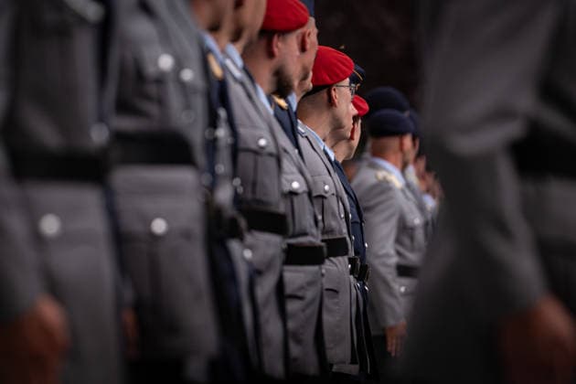 Berlin, Feierliches Gelöbnis im BMVg Feierliches Gelöbnis im Bundesministerium der Verteidigung am 20.07.2026 anlässlich des 82. Jahrestages des 20. Juli 1944. Berlin Bundesministerium der Verteidigung Berlin Deutschland *** Berlin, Ceremonial Oath-Taking at the Federal Ministry of Defense Ceremonial oath-taking at the Federal Ministry of Defense on July 20, 2026, on the occasion of the 82nd anniversary of July 20, 1944 Berlin Federal Ministry of Defense Berlin Germany