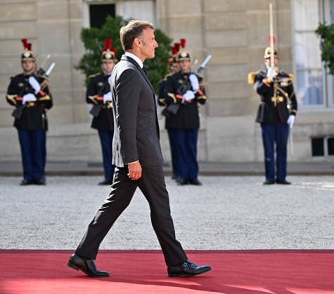 Emmanuel Macron - Brice Oligui Nguema meeting in Paris PARIS, FRANCE - JULY 20: French President Emmanuel Macron awaits Brice Oligui Nguema (not pictured), President of Gabon at the Elysee Presidential Palace in Paris, France on July 20, 2026. Mustafa Yalcin Anadolu Paris France. Editorial use only. Please get in touch for any other usage.  Copyright: x2026xAnadoluxMustafaxYalcinx