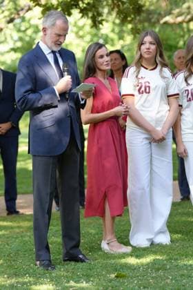 King Felipe VI, Queen Letizia, Princess Leonor and Princess Infanta Sofia at royal reception to honour the Spain Soccer team after their victory in the World Cup USA and Mexico 2026 in Madrid on Modany, 20 July 2026 Cordon Press 