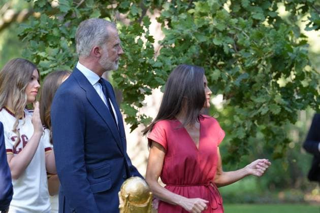 King Felipe VI, Queen Letizia, Princess Leonor and Princess Infanta Sofia at royal reception to honour the Spain Soccer team after their victory in the World Cup USA and Mexico 2026 in Madrid on Modany, 20 July 2026 Cordon Press 