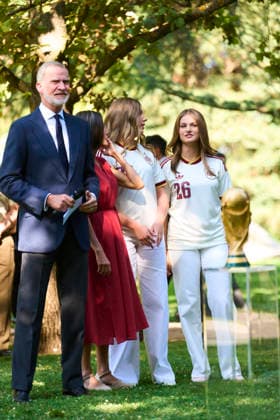 July 20, 2026, Madrid, Madrid, Spain: King Felipe VI of Spain, Queen Letizia of Spain, Crown Princess Leonor, Princess Sofia receive National Football Team Following World Cup Win at Zarzuela Palace on July 20, 2026 in Madrid, Spain Madrid Spain  - ZUMAg15_ 20260720_zaf_g15_059 Copyright: xJackxAbuinx