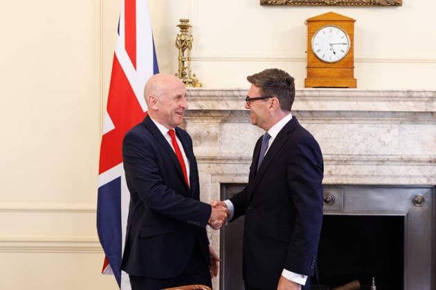Prime Minister Andy Burnham appoints Cabinet 20 07 2026. London, United Kingdom. Prime Minister Andy Burnham appoints John Healey as Chancellor of the Exchequer in 10 Downing Street., Credit:Ben Perry B66 Avalon United Kingdom, Greater London, London, 10 Downing Street  Copyright: xBenxPerryx xB66x xAvalonx 1117603555