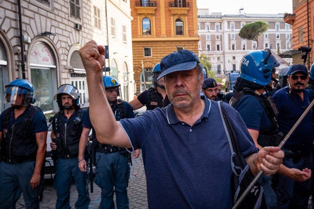 July 20, 2026, Rome, Rm, Italy: Hundreds gathered in front of the Interior Ministry to protest the death of Abderrahim Fakir during his arrest by two police officers. Rome Italy  - ZUMAg256 20260720_znp_g256_010 Copyright: xMarcoxDixGianvitox