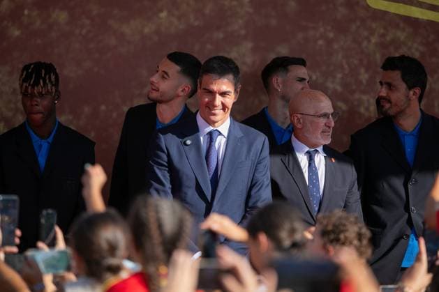 July 20, 2026, Madrid, Spain: The Prime Minister, Pedro Sanchez, attends an event at the Moncloa Palace complex in Madrid..The Prime Minister, Pedro Sanchez, welcomes the Spanish national football team, winners of the 2026 FIFA World Cup, to the Moncloa Palace complex. Madrid Spain - ZUMAs197 20260720_aaa_s197_118 Copyright: xDavidxCanalesx