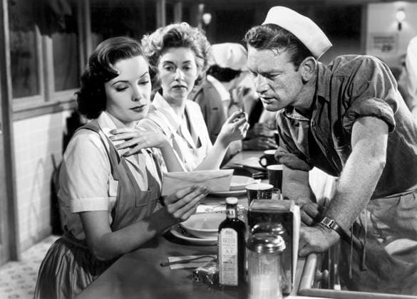 Jane Greer, Fay Baker, Kenneth Tobey, on-set of the Film, The Company She Keeps , RKO Radio Pictures, 1951  Copyright: xABxArchivesx jtv013974