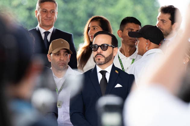 Colombia s president-elect Abelardo De la Espriella takes part during the Independence Day of Colombia military parade in Medellin, Colombia on July 20, 2026. Photo by: Camilo Moreno Long Visual Press Medellin Antioquia Colombia Copyright: xCamiloxMorenox