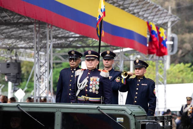 Colombia s president-elect Abelardo De la Espriella takes part during the Independence Day of Colombia military parade in Medellin, Colombia on July 20, 2026. Photo by: Camilo Moreno Long Visual Press Medellin Antioquia Colombia Copyright: xCamiloxMorenox