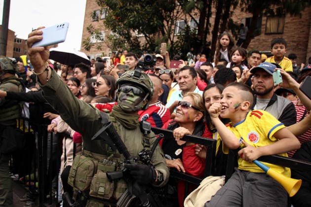 July 20, 2026, Bogota, Bogota D.C, Colombia: Members of Colombia s military and police forces parade during the Independence Day of Colombia military parade in Bogota, Colombia on July 20, 2026. Bogota Colombia - ZUMAvp1_ 20260720_zia_vp1_038 Copyright: xJorgexLondonox
