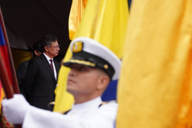 July 20, 2026, Bogota, Bogota D.C, Colombia: Colombian president Gustavo Petro takes part during the Independence Day of Colombia military parade in Bogota, Colombia on July 20, 2026. Bogota Colombia  - ZUMAvp1_ 20260720_zia_vp1_111 Copyright: xSebastianxMarmolejox