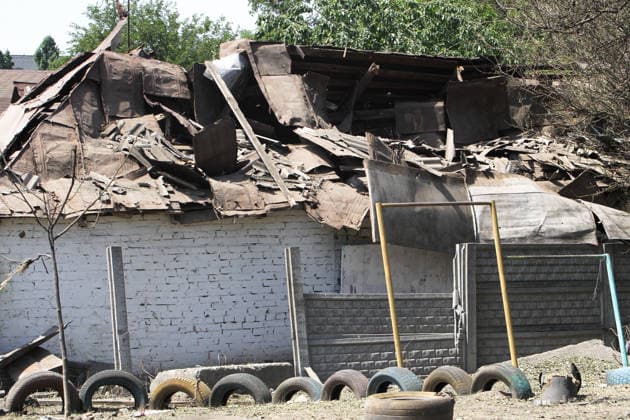 A building is damaged by the shock wave from a Russian strike with an upgraded guided aerial bomb on a residential quarter in Pavlohrad, Dnipropetrovsk region, Ukraine, July 20, 2026. (Photo by Mykola Miakshykov Ukrinform) Russian troops hit residential area in Pavlohrad with guided bomb  Copyright: xMykolaxMiakshykovx