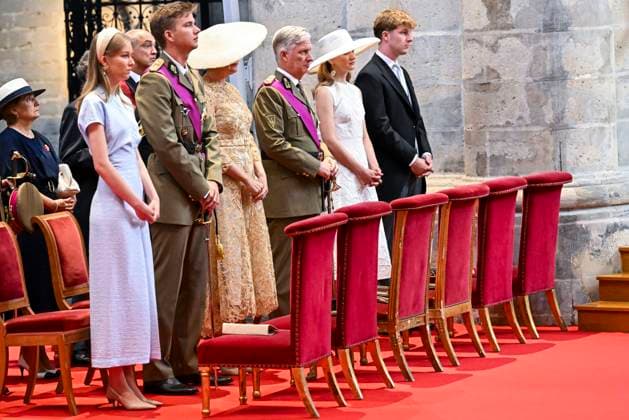 Te Deum for the national Day 2026 BRUSSELS, BELGIUM - JULY 21 : King Philippe, Queen Mathilde, Princess Elisabeth, Princess Eleonore, Prince Gabriel and Prince Emmanuel attend the Te Deum organised for the national Day 2025 at the St Michael and St Gudula on July 21, 2026 in Brussels, Belgium, 21 07 2026 Brussels Belgium  Copyright: xDidierxLebrunx