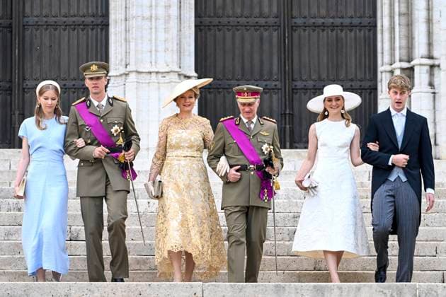 Te Deum for the national Day 2026 BRUSSELS, BELGIUM - JULY 21 : King Philippe, Queen Mathilde, Princess Elisabeth, Princess Eleonore, Prince Gabriel and Prince Emmanuel attend the Te Deum organised for the national Day 2025 at the St Michael and St Gudula on July 21, 2026 in Brussels, Belgium, 21 07 2026 Brussels Belgium  Copyright: xDidierxLebrunx