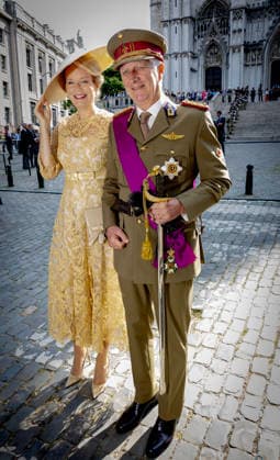 21-07-2026 Brussels Queen Mathilde and King Philippe - Filip at the Te Deum at the Sainte-Gudule cathedral during the Belgian national day in Brussels. Â  Copyright: xPPEx