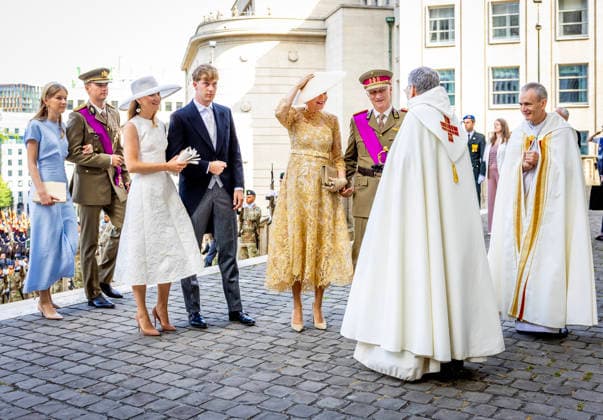 21-07-2026 Brussels Princess Eleonore and Prince Gabriel and Queen Mathilde and King Philippe - Filip and Crown Princess Elisabeth and Prince Emmanuel at the Te Deum at the Sainte-Gudule cathedral during the Belgian national day in Brussels. Â  Copyright: xPPEx