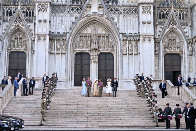 Belgium celebrates the 195th anniversary of its founding BRUSSELS, BELGIUM - JULY 21: Belgian King Philippe, Queen Mathilde and their children Princess Elisabeth, Prince Gabriel, Prince Emmanuel, and Princess Eleonore attend a traditional Te Deum ceremony at the St. Michael and St. Gudula Cathedral to mark National Day, part of events celebrating the 195th anniversary of Belgium’s founding, in Brussels, Belgium, on July 21, 2026. Dursun Aydemir Anadolu Brussels Hoofdstedelijk Gewest Belgium. Editorial use only. Please get in touch for any other usage.  Copyright: x2026xAnadoluxDursunxAydemirx
