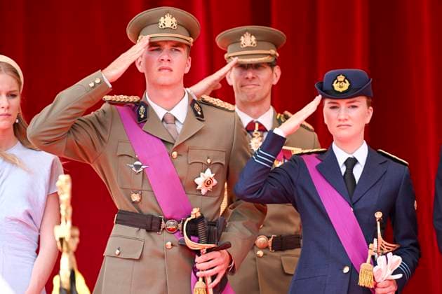 Military and civilian parade for the national Day 2026 BRUSSELS, BELGIUM - JULY 21 : Prince Gabriel of Belgium, Princess Elisabeth of Belgium attend the military and civilian parade for the national Day 2026 on July 21, 2026 in Brussels, Belgium, 21 07 2026 Brussels Belgium  Copyright: xDidierxLebrunx