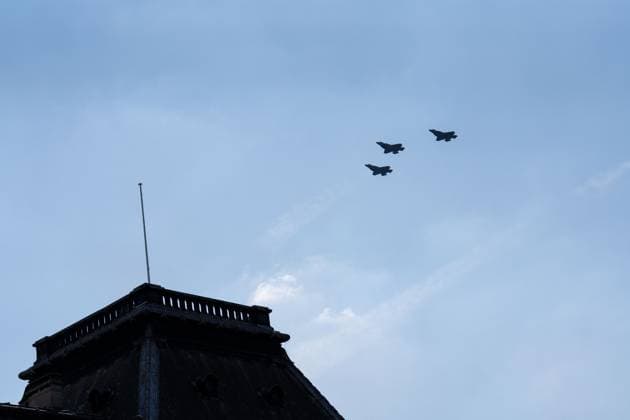 F-35 pictured in action during the military and civilian parade on the Belgian National Day, in Brussels, Tuesday 21 July 2026. This parade pays tribute to our Belgium s security and emergency services, such as the army, police, fire brigade or civil protection. MARIUS BURGELMAN  MariusxBurgelman 181679534