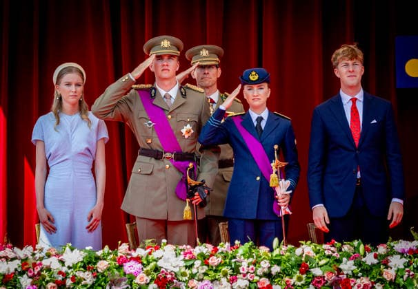 21-07-2026 Defile Princess Eleonore and Crown Princess Elisabeth and Prince Emmanuel and Prince Gabriel attend a parade marking the Belgian National Day in Brussels. Â  Copyright: xPPEx