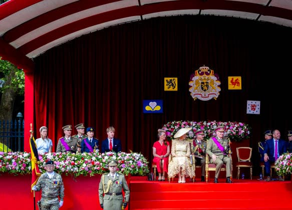 21-07-2026 Defile Princess Eleonore and Crown Princess Elisabeth and Prince Emmanuel and Prince Gabriel and Queen Mathilde and King Philippe - Filip attend a parade marking the Belgian National Day in Brussels. Â  Copyright: xPPEx