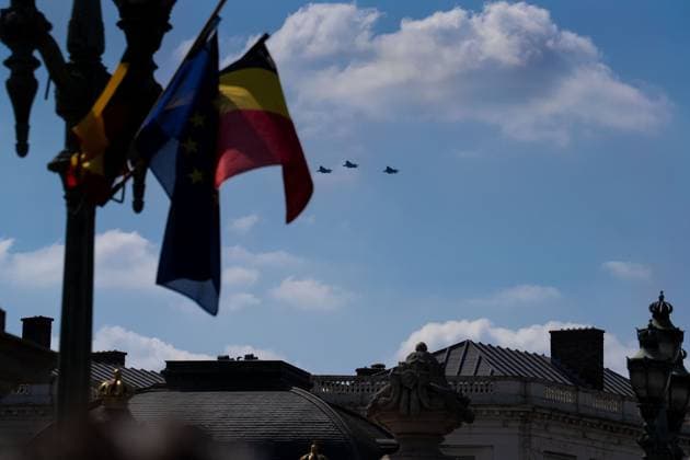 the military and civilian parade on the Belgian National Day, in Brussels, Tuesday 21 July 2026. This parade pays tribute to our Belgium s security and emergency services, such as the army, police, fire brigade or civil protection. MARIUS BURGELMAN  MariusxBurgelman 181686593