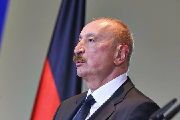 Berlin, Deutschland, 21.07.2026: Bundeskanzleramt: Empfang des Präsidenten Aserbaidschans: Präsident von Aserbaidschan Ilham Alijew *** Berlin, Germany, July 21, 2026 Federal Chancellery Reception for the President of Azerbaijan Ilham Aliyev, President of Azerbaijan Copyright: xdtsxNachrichtenagenturx dts_128211