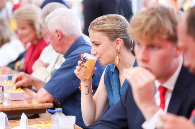 Resto National - National Day 2026 BRUSSELS, BELGIUM - JULY 21 : King Philippe of Belgium, Queen Mathilde of Belgium, Prince Emmanuel of Belgium, Prince Gabriel of Belgium, Princess Eleonore of Belgium, Princess Elisabeth of Belgium attend the Tout le Monde à Table (Everyone to the Table), a Resto National initiative at Place du Jeu de Balle for the national Day 2026 on July 21, 2026 in Brussels, Belgium, 21 07 2026 Brussels Belgium  Copyright: xXpix