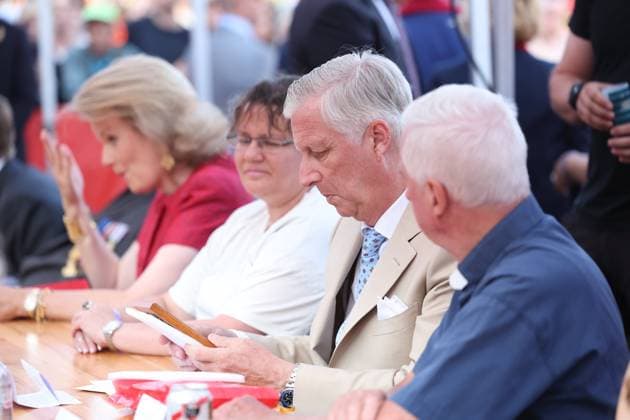 Resto National - National Day 2026 BRUSSELS, BELGIUM - JULY 21 : King Philippe of Belgium, Queen Mathilde of Belgium, Prince Emmanuel of Belgium, Prince Gabriel of Belgium, Princess Eleonore of Belgium, Princess Elisabeth of Belgium attend the Tout le Monde à Table (Everyone to the Table), a Resto National initiative at Place du Jeu de Balle for the national Day 2026 on July 21, 2026 in Brussels, Belgium, 21 07 2026 Brussels Belgium  Copyright: xXpix