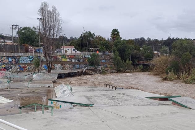 Vallenar, July 21, 2026: Vallenar Skate Park Flooded Amid Emergency Caused by Cold Front — Claudio Lopez, Aton Chile, Vallenar, Chile — Aton 1174369  Copyright: CLAUDIOxLOPEZ ATONxCHILE