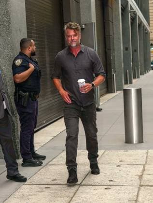 Josh Duhamel at CBS New York, NY- July 21: Josh Duhamel arrives for the CBS Morning Show on July 21st, 2026. Credit: Camara Porter AdMedia EDITORIAL USE ONLY  Copyright: xx CamaraxPorterx xAdMediax admphotosthree007012