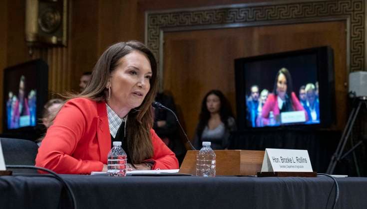 US Senate Appropriations Hearing on President Trump™s Supplemental Budget Request Secretary of Agriculture Brooke Rollins testifies before the US Senate Committee on Appropriations during A Review of the President™s Supplemental Funding Request of June 24, 2026 in the Dirksen Senate Office Building on Capitol Hill in Washington, DC, USA, on Tuesday, July 21, 2026. Credit: Andrew Thomas CNP Washington District of Columbia United States of America EDITORIAL USE ONLY Copyright: xx _AT25015 AndrewxThomasx-xCNPx cnpphotos337952
