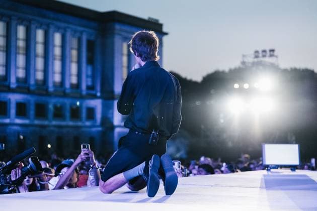 Pierre de Maere pictured during a concert and show with fireworks, laser and drones, at the end of the celebrations on the Belgian National Day, Tuesday 21 July 2026 in the Parc du Cinquantenaire - Jubelpark. MARIUS BURGELMAN  MariusxBurgelman 181705382