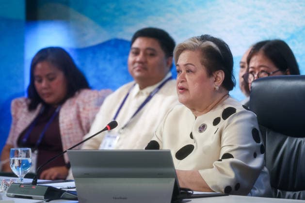 ASEAN Foreign Ministers Meeting in Philippines METRO MANILA, PHILIPPINES - JULY 22: Philippines Foreign Secretary Theresa Lazaro is seen during a meeting as part of the ASEAN Foreign Ministers Meeting in Pasay City, Metro Manila, Philippines, on July 22, 2026. The week-long summit, which runs through July 24, brings together foreign ministers and senior diplomats from ASEAN member states and major powers to discuss geopolitical challenges, energy security, trade, food security, security cooperation, the Myanmar civil war and the Five-Point Consensus, as well as the impact of the US-Iran conflict. Daniel Ceng Anadolu Metro Manila Philippines. Editorial use only. Please get in touch for any other usage.  Copyright: x2026xAnadoluxDanielxCengx